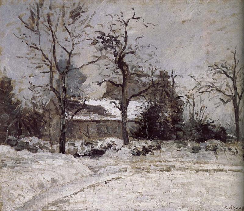 Camille Pissarro snow house Spain oil painting art